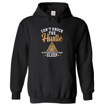 Can't Knock the Hustle On The Grind While Others Sleep Classic Unisex Kids and Adults Pullover Hoodie for Music Lovers